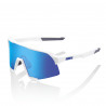 Solaire 100% - S3 - Matte White / HiPER Blue Multilayer Mirrors