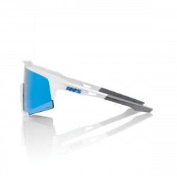 Solaire 100% - Speedcraft - Matte White / HiPER Blue Multilayer mirror