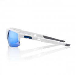 Solaire 100% - Speedcoupe - Matte White / HiPER Blue Multilayer Mirror