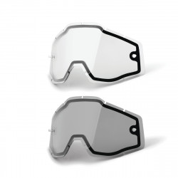 Écrans 100% - Pour masques Racecraft / Accuri / Strata - Dual lens Pane (No vented)