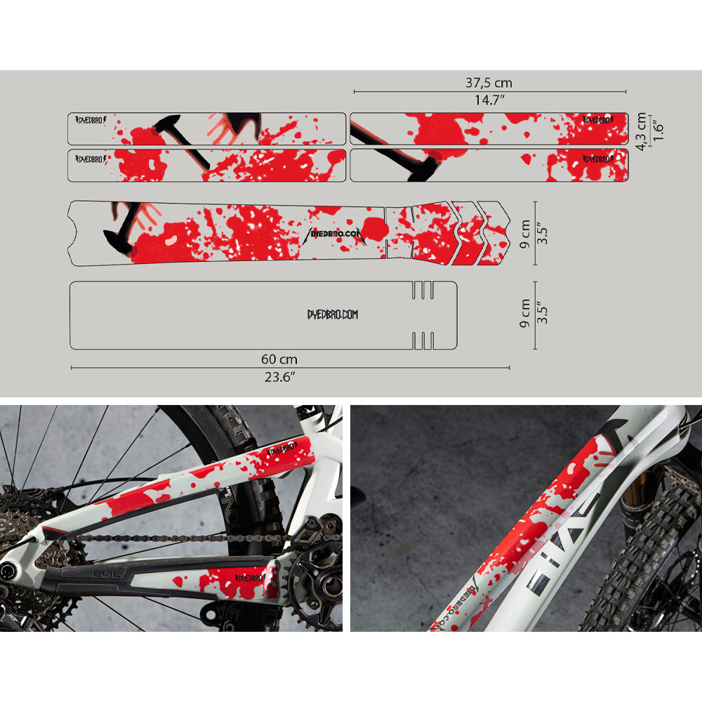 9 Stickers Look - Autocollants Adhésifs Cadre Velo Bike Pédales
