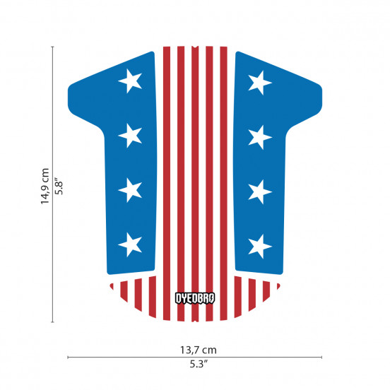 Sticker Garde-boue VTT DYEDBRO - American Flag